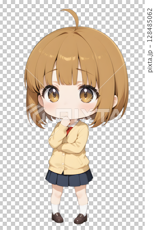 考え事をする女の子 128485062