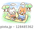 くまくんとねこちゃんの遠足 128485362