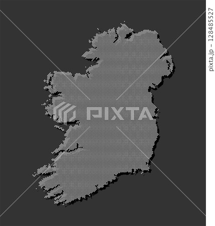 Vector map Ireland from points, dotted template 128485527