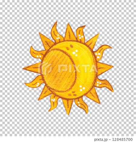 Sun emblem. Watercolor illustration hand drawn, cartoon. Drawing for scrapbooking, stickers. Knight, history, emblem, middle ages, flag, symbol, sun, moon, yellow, Sun emblem. Watercolor illustration hand drawn, cartoon. Drawing for scrapbooking, stickers. Knight, history, emblem, middle ages, flag, symbol, sun, moon, yellow, 128485700