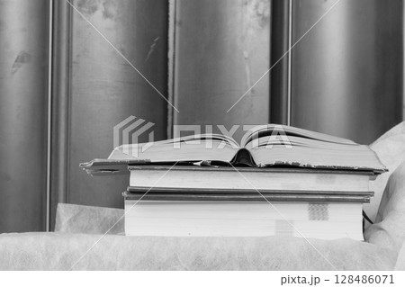 モノトーン調の古い辞書 128486071
