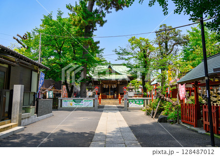 東京都葛飾区　五方山　立石熊野神社　参道　安倍晴明縁りの神社 128487012