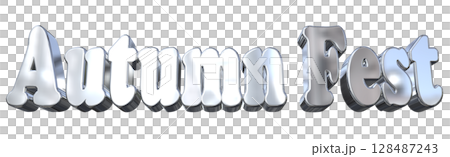 3DCG text "Autumn Fest" 3DCG text "Autumn Fest" 128487243