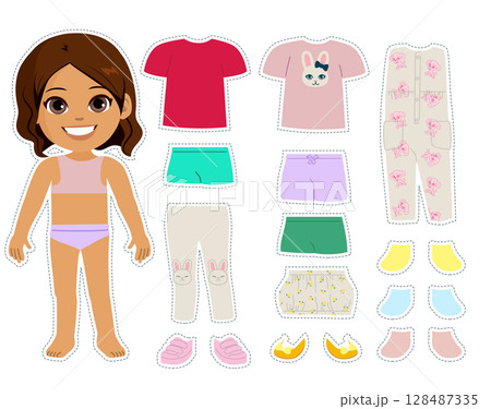 Fashionable Small Model Girl Clothing 128487335