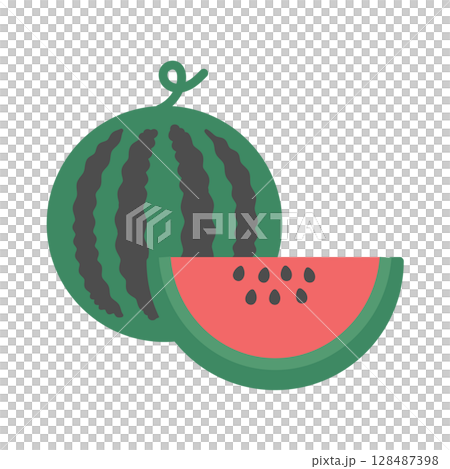スイカ　イラスト 128487398