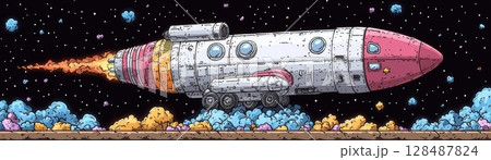 astronaut in space scene 128487824