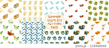 Summer Camping Food Pattern Pack Summer Camping Food Pattern Pack 128488048