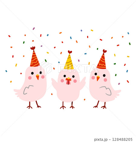 Party Birds Illustration 128488205