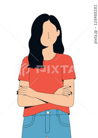 Woman with Arms Crossed Woman with Arms Crossed 128488281