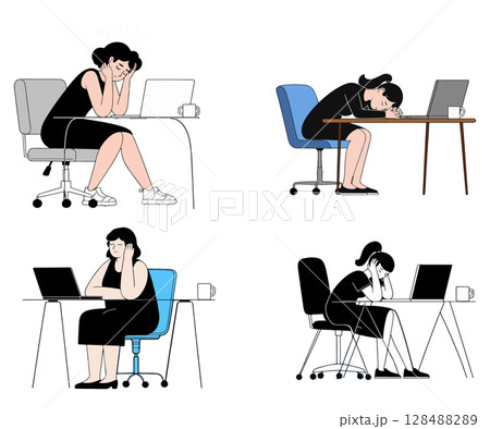 Burnout at Work: Four Depressed Women 128488289