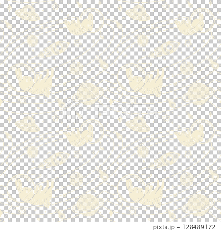 Cute Space Bunny Pattern, Light Line Art (Transparent PNG) 128489172