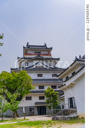 (佐賀県)新緑に包まれた唐津城 (佐賀県)新緑に包まれた唐津城 128489340