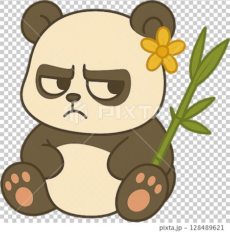 可愛又豐滿的熊貓寶寶人物插畫 可愛又豐滿的熊貓寶寶人物插畫 128489621