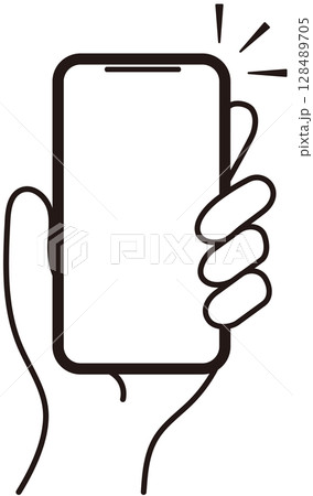 スマホを持つ手 128489705