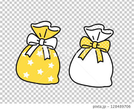 かわいいギフトバッグのシンプルなベクターアイコンイラストセット 128489706