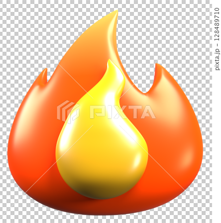 紅色火焰的 3d 影像 128489710
