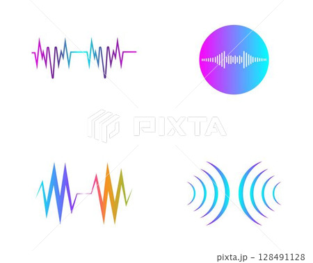 sound wave ilustration logo vector 128491128