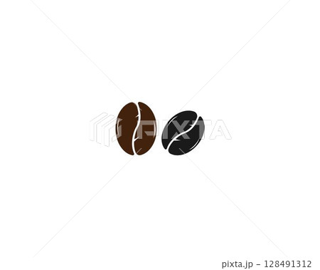 coffee beans template vector icon coffee beans template vector icon 128491312