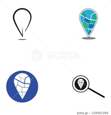 Location point Logo icon vector 128491369