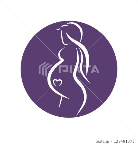 beauty pregnant women vector icon template beauty pregnant women vector icon template 128491373