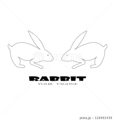 Rabbit Logo template vector icon illustration design Rabbit Logo template vector icon illustration design 128491439
