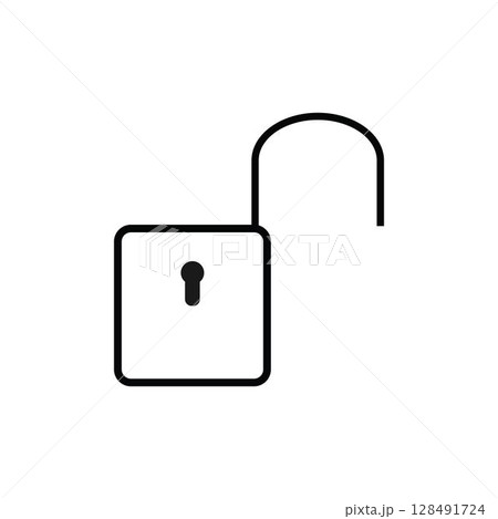 Lock silhouette vector icon 128491724