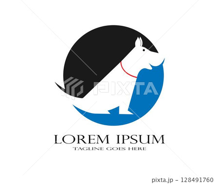 dog logo vector 128491760