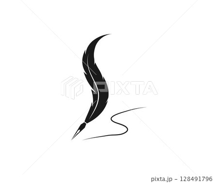 feather logo vector 128491796