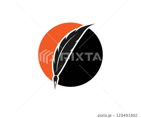 feather logo vector 128491802