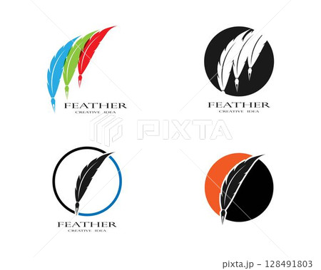 feather logo vector 128491803