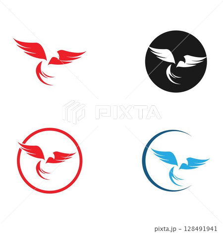 Falcon Wing Logo Template vector icon design 128491941