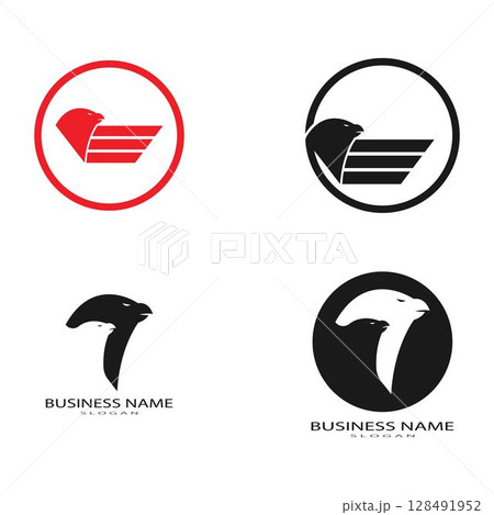 Falcon Wing Logo Template vector icon design 128491952