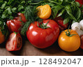 Fresh Tomatoes Herbs Vegetables Healthy Ingredients 128492047