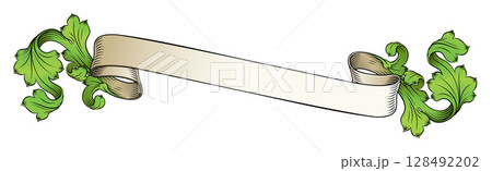 Scroll Crest Heraldic Filigree Pattern Motif 128492202