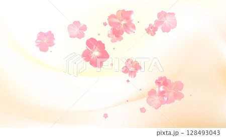 Tender spring pink flower flow. Delicate scent of woman perfume 128493043