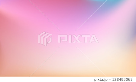 Light pink gradient iridescent background. Rainbow colored 128493065