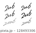 2026年の書き文字ベクター素材 128493306