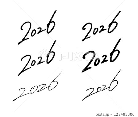 2026年の書き文字ベクター素材 128493306