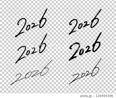 2026年の書き文字ベクター素材 128493306