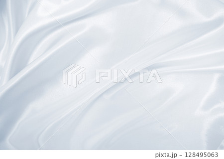 Smooth elegant grey silk or satin luxury cloth as wedding background. Luxurious background design 128495063