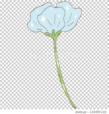 Hand painted watercolor flowers and leaves 128495116