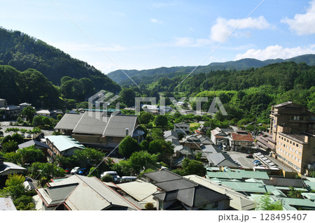 昼神温泉街の朝_02 昼神温泉街の朝_02 128495407
