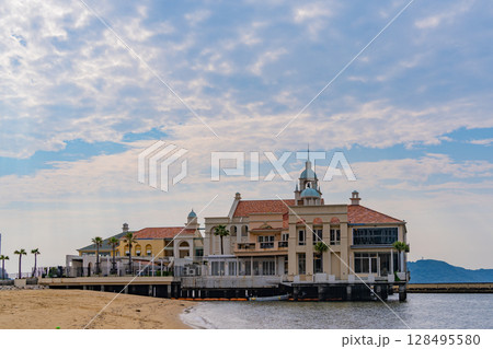 （福岡県）シーサイドももち海浜公園・マリゾン　夕景 128495580