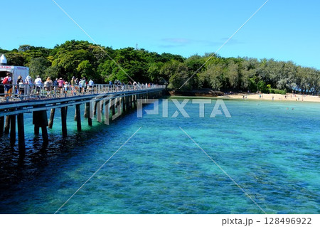 グリーン島へ渡る人々 128496922