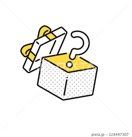 何が当たるかお楽しみのベクターアイコンイラスト 128497307