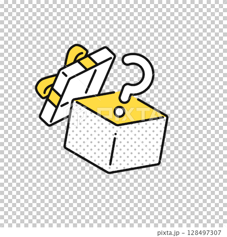 何が当たるかお楽しみのベクターアイコンイラスト 128497307