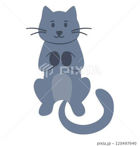 Cute kitty cat vector illustration 128497640