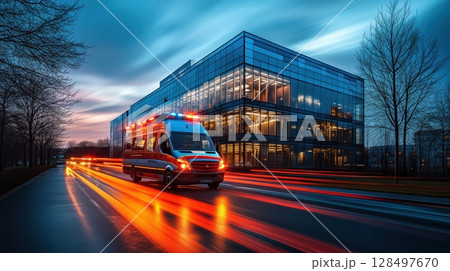 Vibrant paint palette with brushes and drawings amidst cheerful childrens activities 128497670