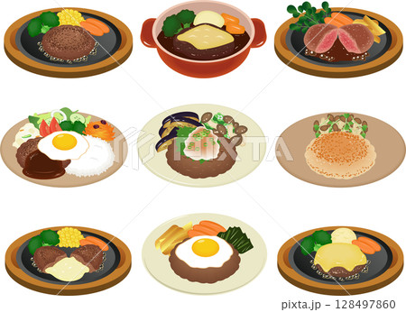 ハンバーグセット 128497860