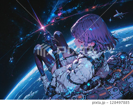 宇宙から見た地球 宇宙から見た地球 128497885